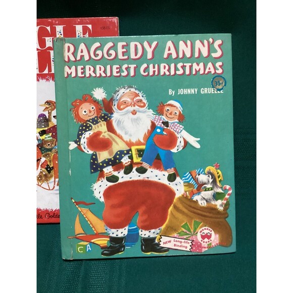Wonder Book RAGGEDY ANN'S MERRIEST CHRISTMAS by Johnny Gruelle (1952, Hardcover) - Picture 2 of 16